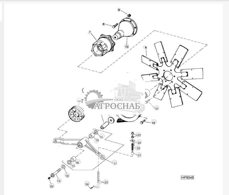 Вентилятор двигателя и приводы 